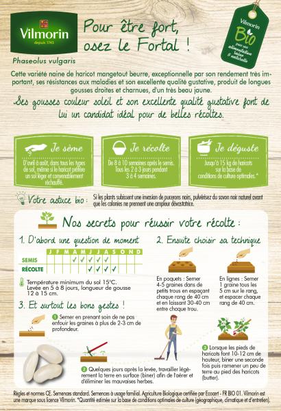 Légumes Secs - Haricot Fortal - 20 m - BIO - MEDIA_PACKAGING_VERSO